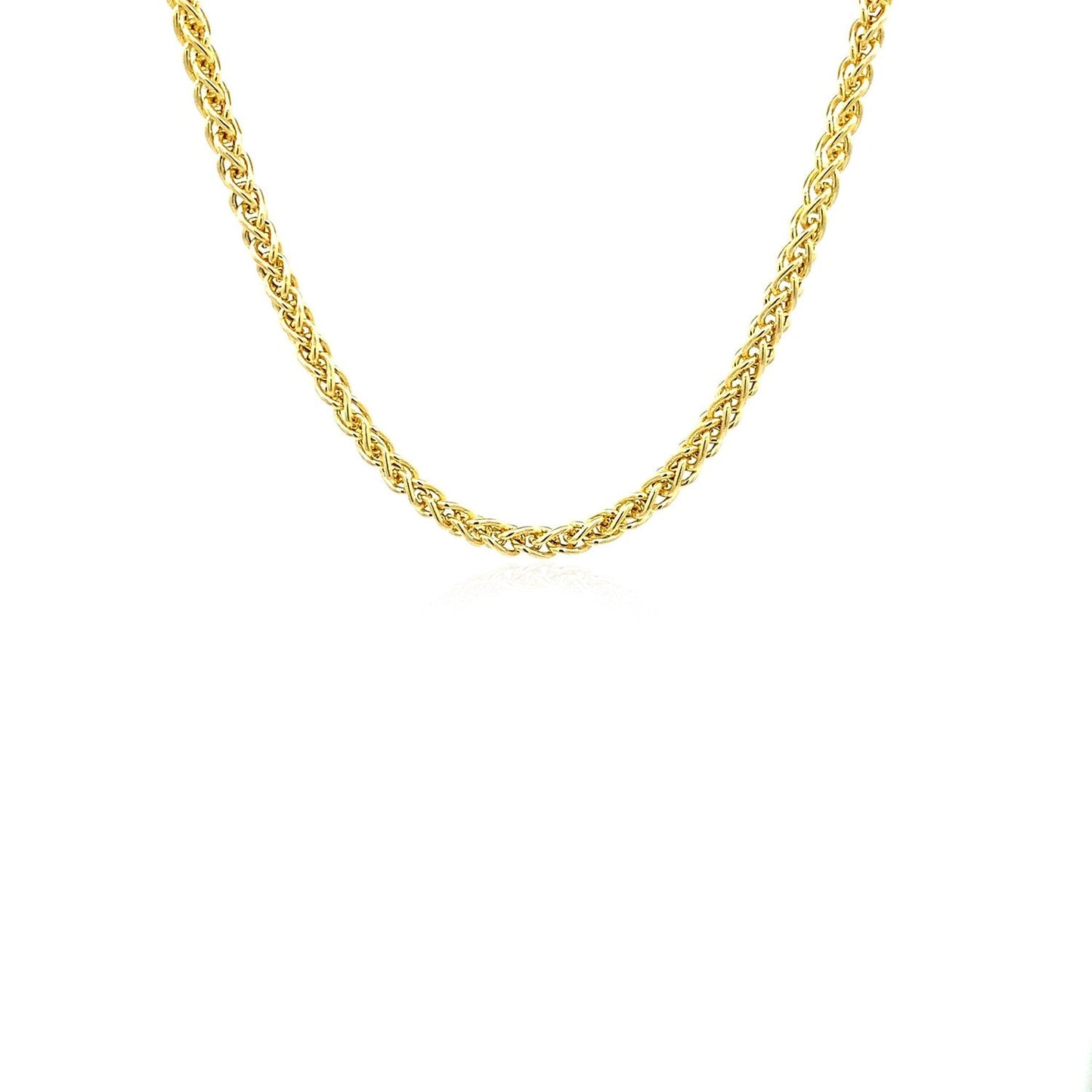 14k Yellow Gold Lightweight Wheat Chain Necklace