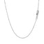 Cadena de cuentas cortada en diamante de oro blanco de 14k - 1.0mm