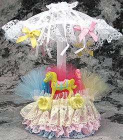 Ornement de gâteau de baby shower élégant - 9" de hauteur