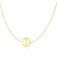 14k Yellow Gold Necklace with Barrel Bead Charm