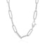 Collier en chaîne large en papier clip en or blanc 14K