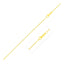 Collier en chaîne à maillons en or jaune 14k avec coupe diamant double extensible