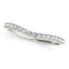 14k White Gold Curvy Diamond Wedding Band (1/4 cttw)