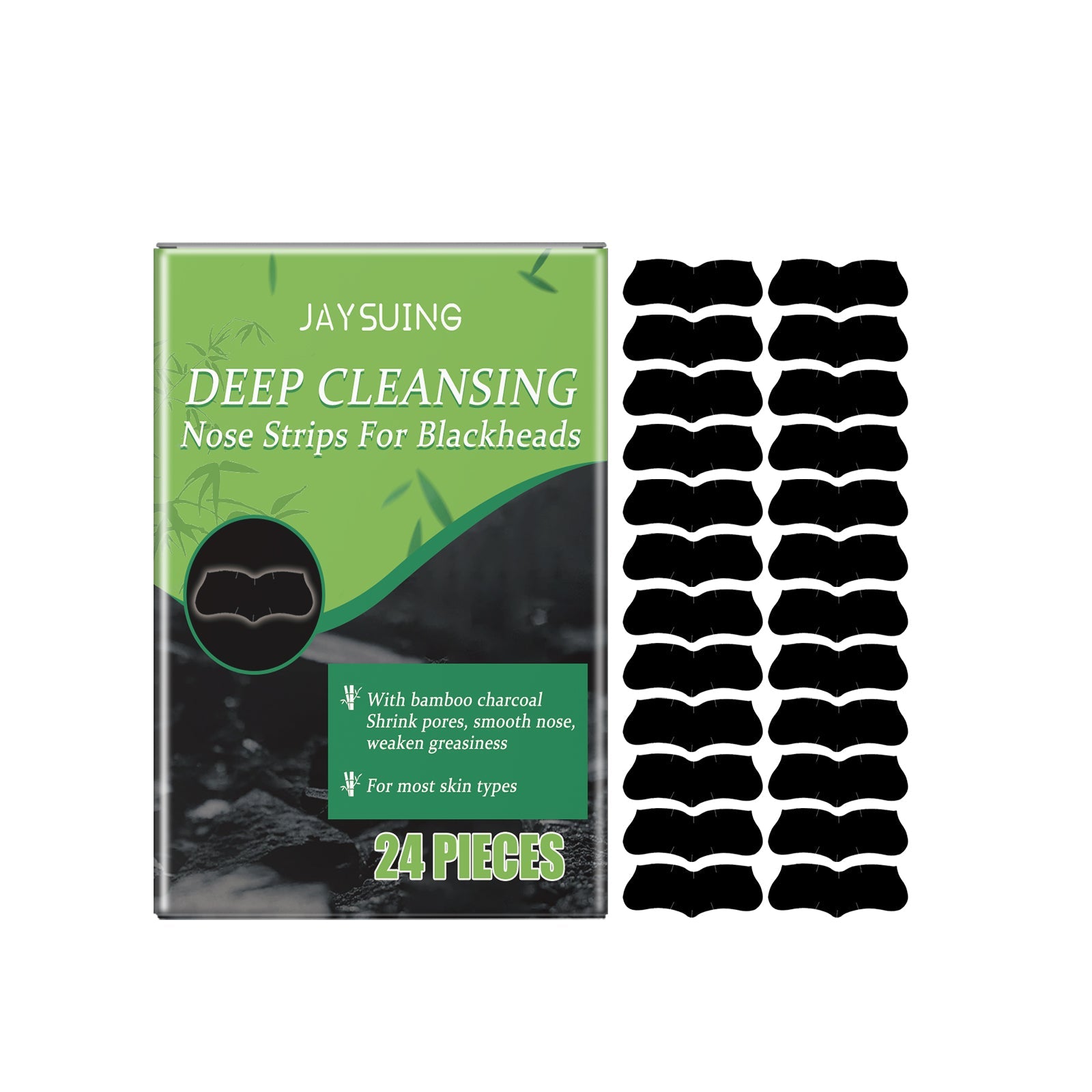 Charcoal Blackhead Pore Patch Gently Cleans Face From Blackheads And Improves Rough Pores - Korvel