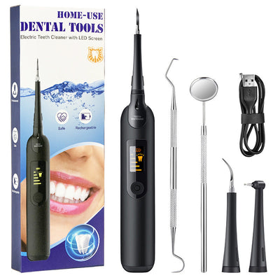 5-Speed Electric Tooth Cleaning Device LED Display Tooth Cleaning Device Set Home Beauty Device To Remove Calculus Tooth Cleaning Device - Korvel