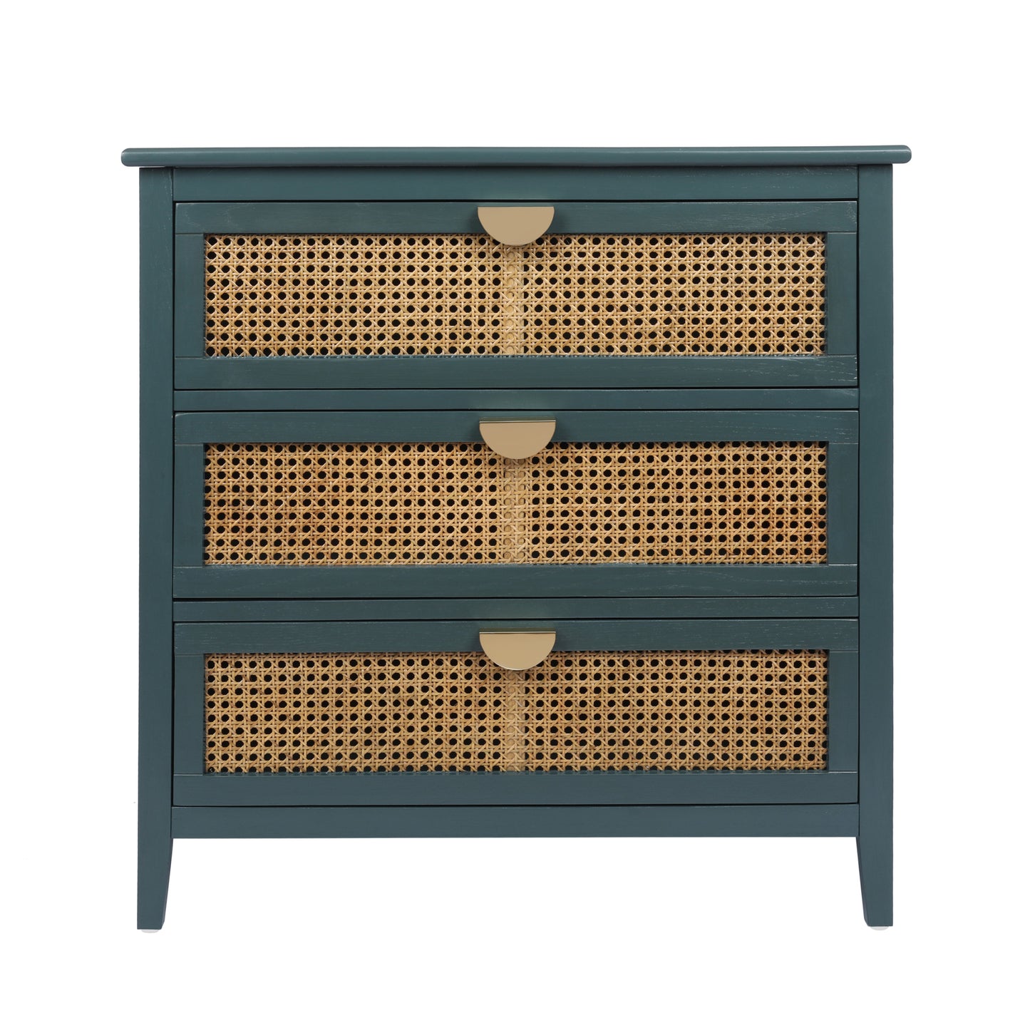3 Drawer Cabinet Natural rattan American Furniture Suitable for bedroom living room study - Korvel