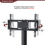 35.4 inch Black Multi-function TV Stand Height Adjustable Bracket Swivel 3-Tier - Korvel