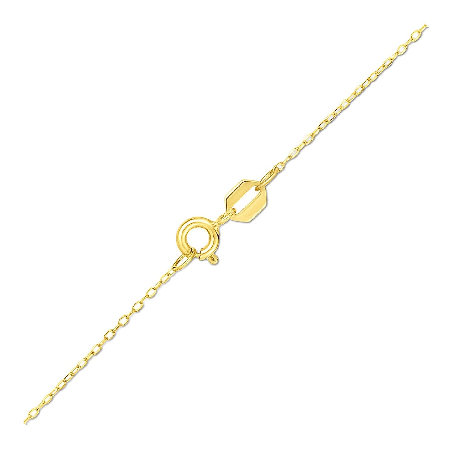 Collier en or jaune 14K à quatre feuilles de trèfle