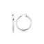 Sterling Silver Thick Rhodium Plated Hoop Earrings (35mm)