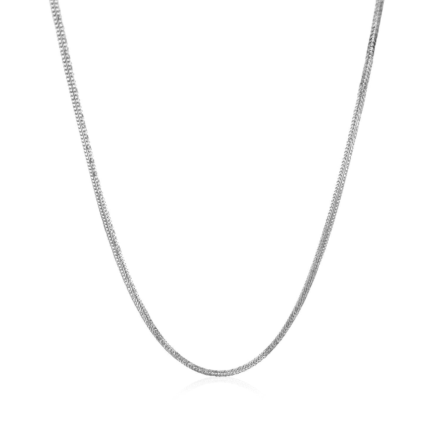 Cadena Foxtail de Oro Blanco de 14k - Esencial de Joyería Elegante