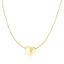 Collar de Cadena de Oro Amarillo de 14k con Charm de Corazón
