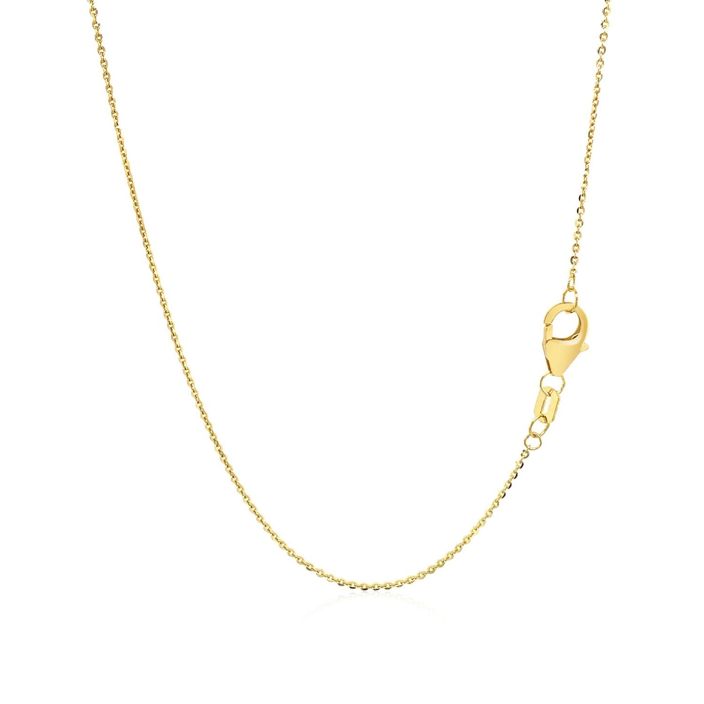 Collar de Cadena de Oro Amarillo de 14k con Charm de Corazón