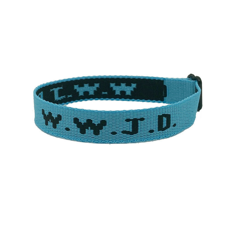 Alphabet Jacquard Printed Wrist Strap Bracelet Strap Unisex WWJD Bracelet Adjustable Bracelet - Korvel