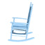 wooden porch rocker chair blue - Korvel