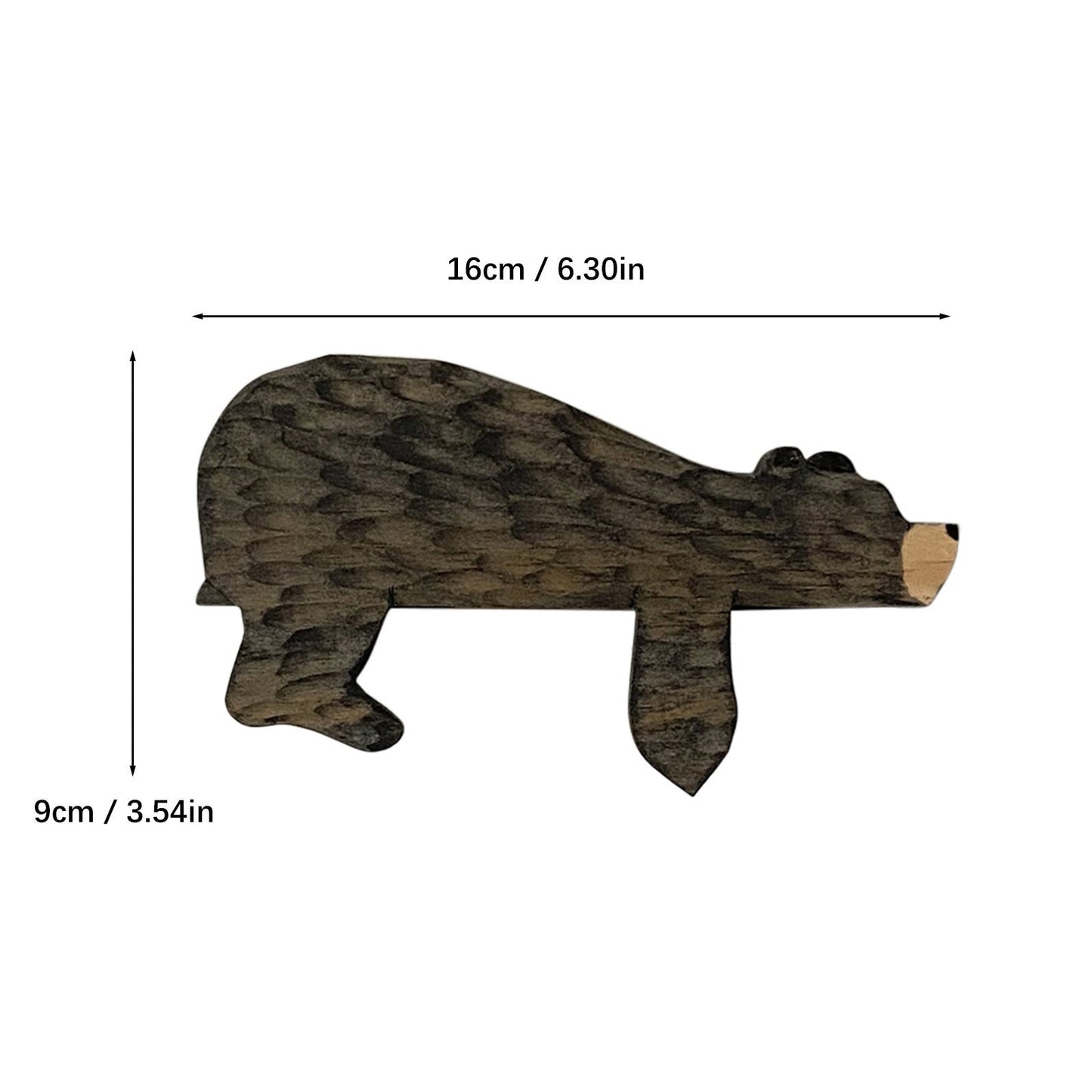 Décoration de cadre de porte en bois d'ours brun