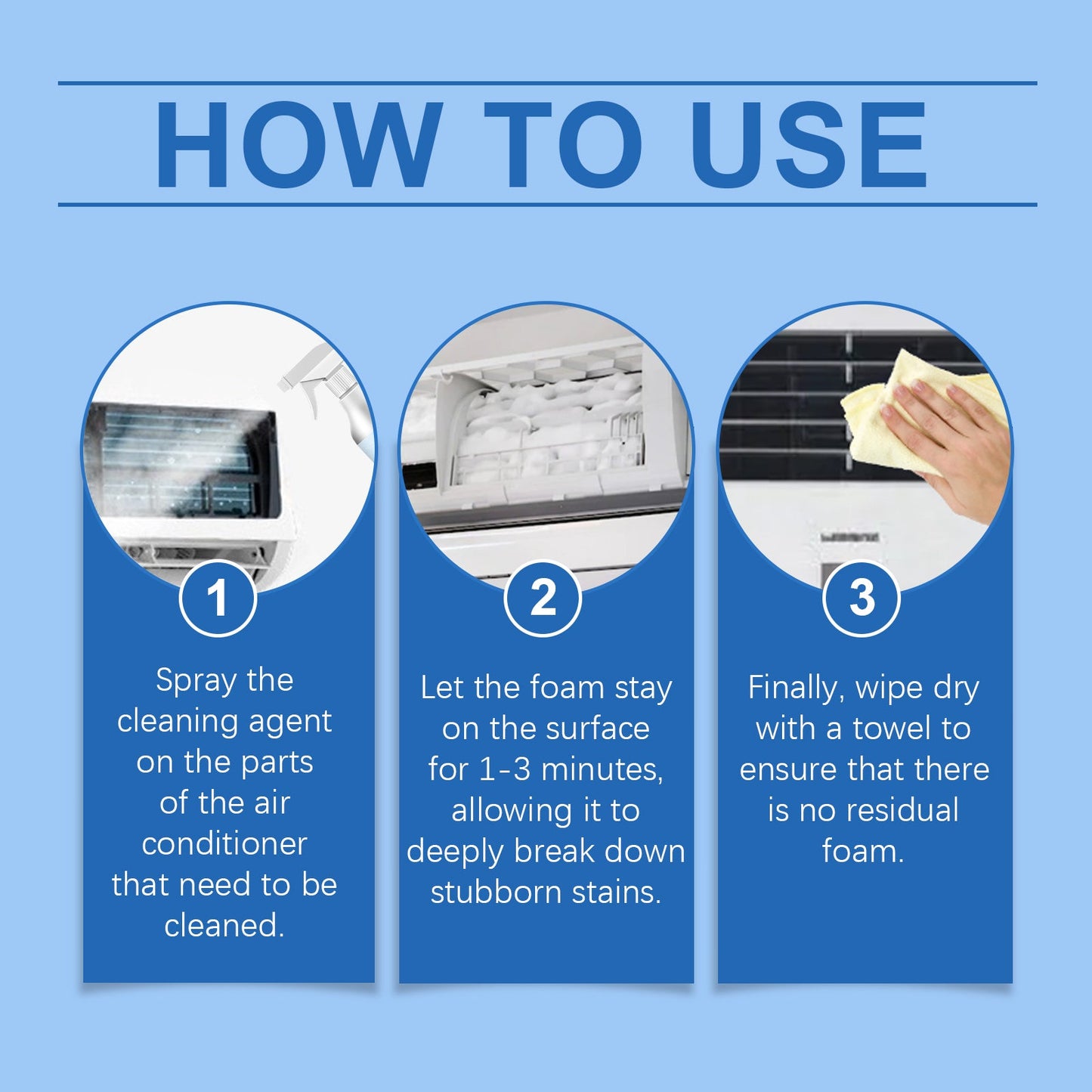 Air Conditioner Cleaner, Household Hanging Cabinet Air Conditioner Decontamination Deodorization Bubble Decontamination Stain Spray - Korvel