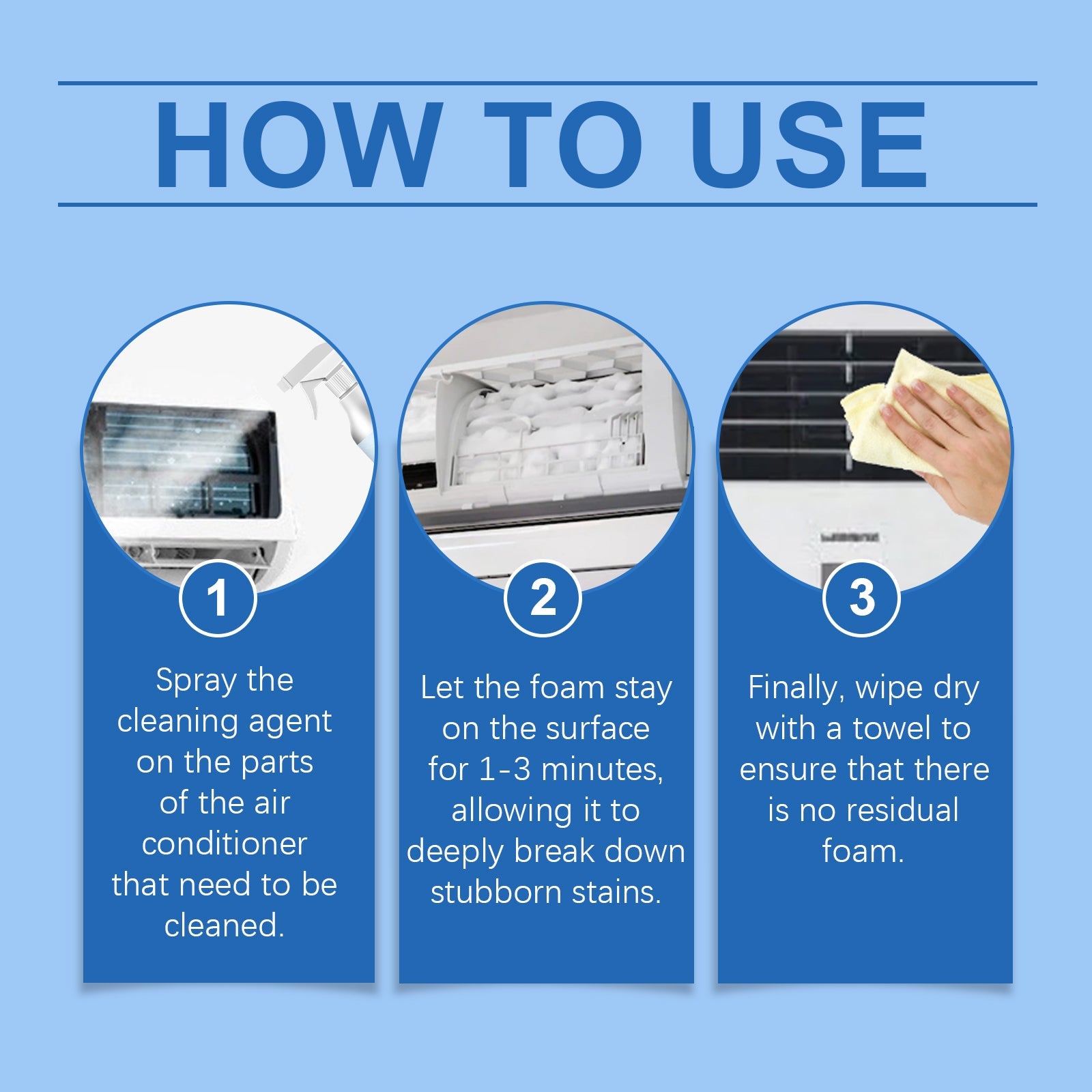 Air Conditioner Cleaner, Household Hanging Cabinet Air Conditioner Decontamination Deodorization Bubble Decontamination Stain Spray - Korvel