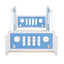 Twin Size Classic Car-Shaped Platform Bed with Wheels - Blue