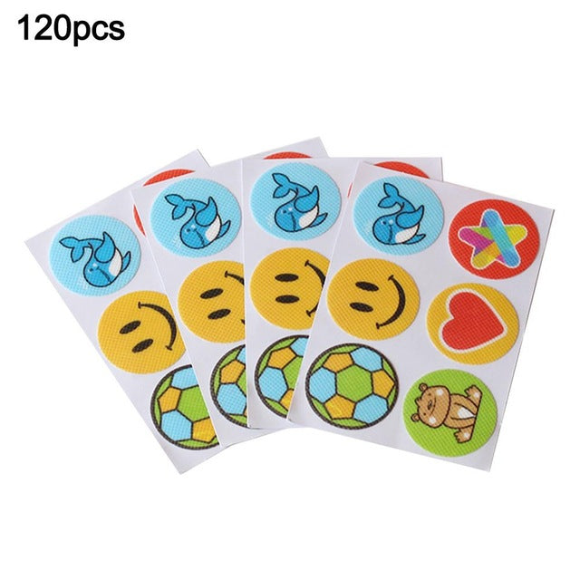 120 Pcs Mosquito Repellent Patches Stickers Football Shape Cartoon Pattern Safe Long-lasting Anti-mosquito Paste Sticker - Korvel