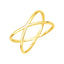 14k Yellow Gold Polished X Profile Engagement Ring