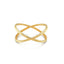 14k Yellow Gold Polished X Profile Engagement Ring
