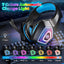 Head mounted gaming headphones colorful RGB wired computer headphones game controller headphones - Korvel