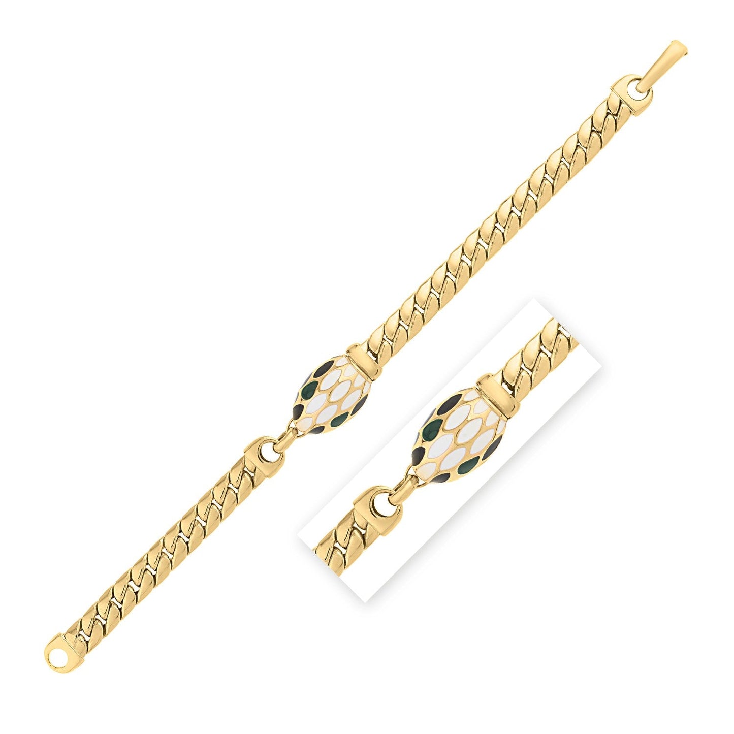 14k Yellow Gold Curb Link Bracelet - 7.00 mm