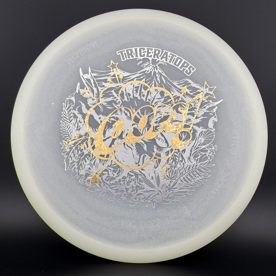 Glow Egg Shell Stegosaurus - Unique Misprint Disc Golf Disc