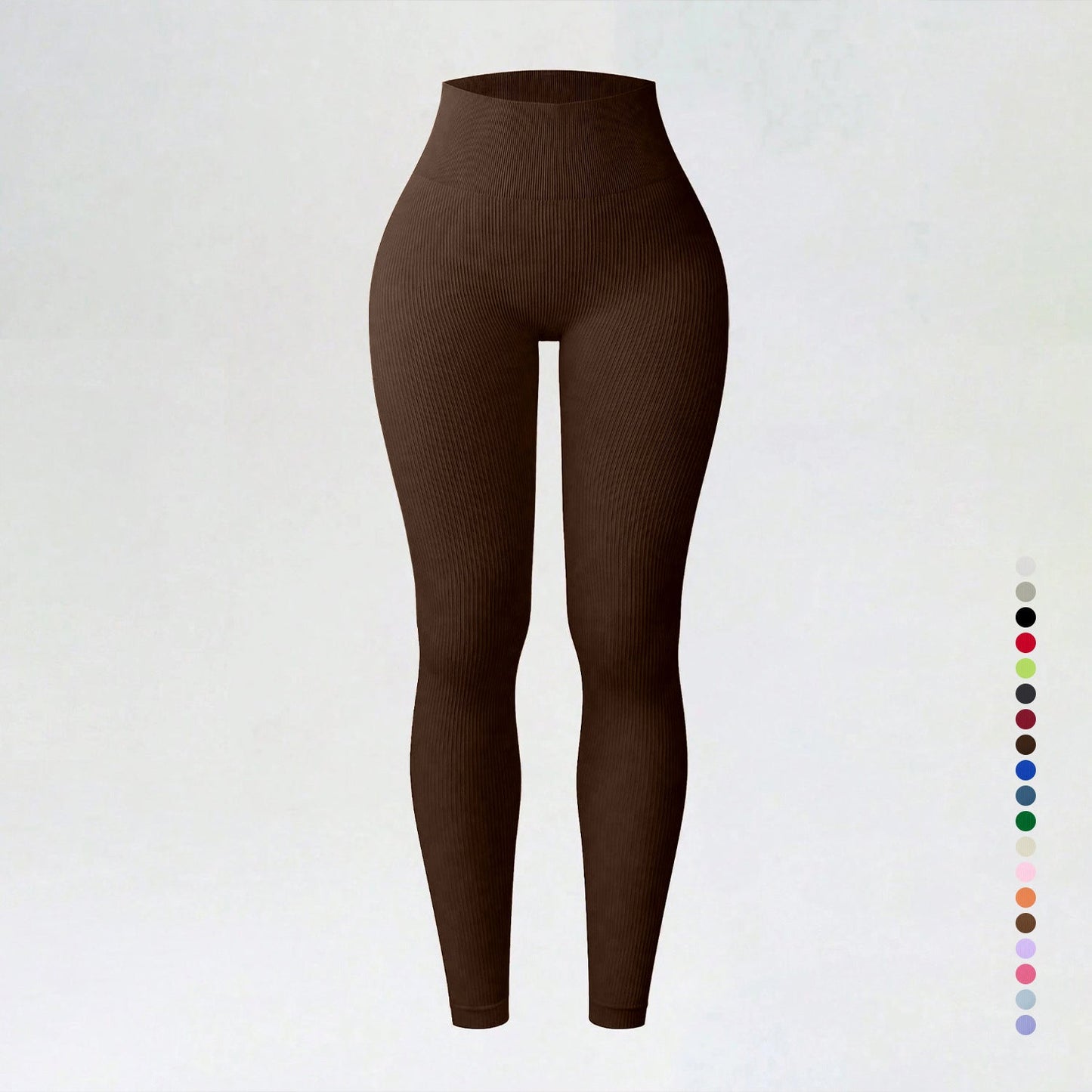 Threaded autumn and winter yoga pants seamless fitness pants high waisted sports yoga clothes leggings - Korvel