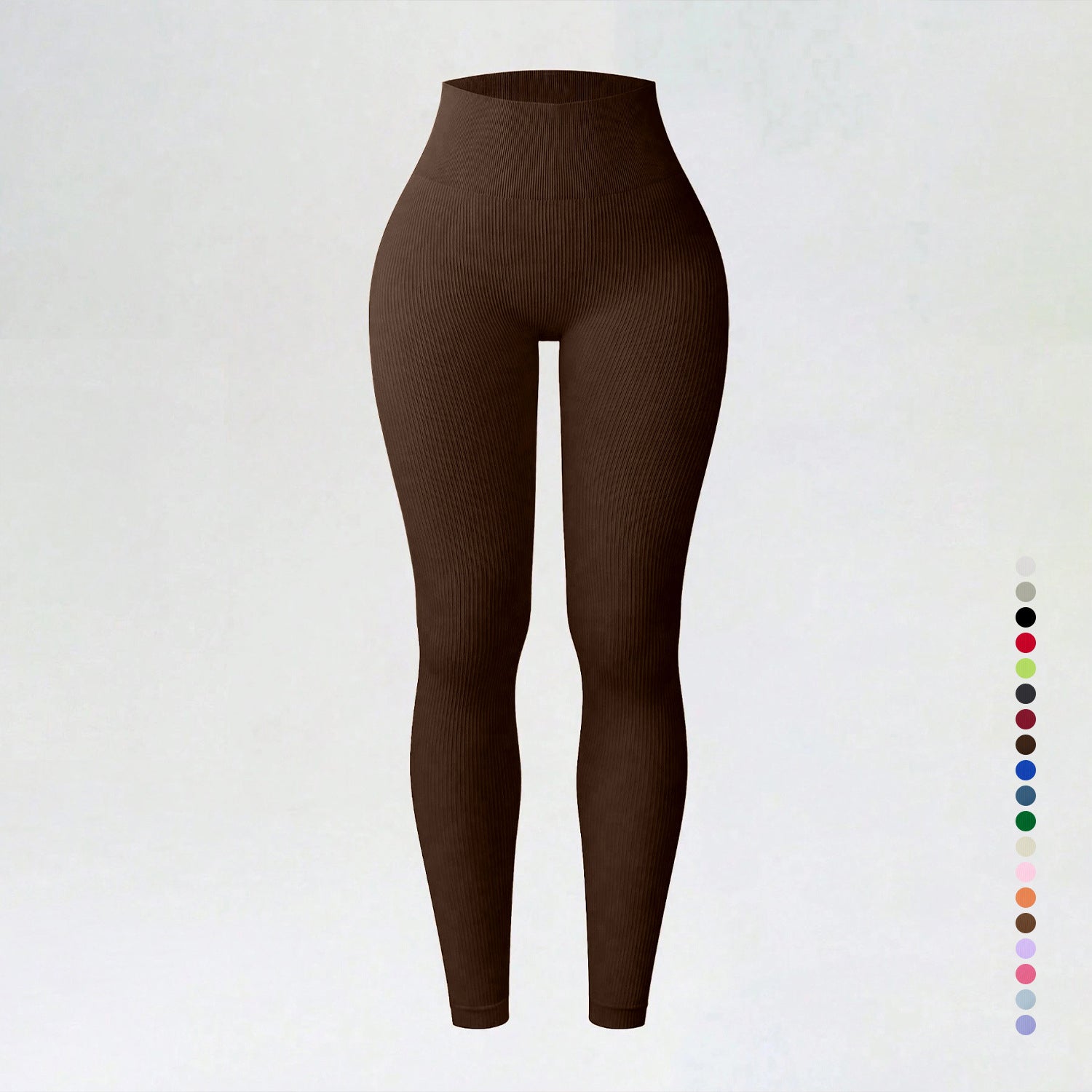 Threaded autumn and winter yoga pants seamless fitness pants high waisted sports yoga clothes leggings - Korvel