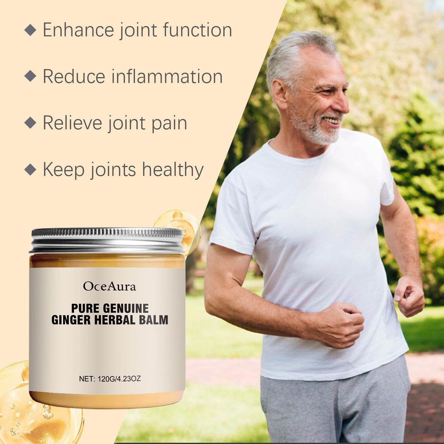 Ginger Herbal Cream Herbal Cream A Body Massage For Comfort On The Knee - Korvel