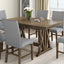Ensemble de salle à manger TOPMAX en bois massif de style mid-century de 7 pièces