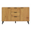 Buffet Cabinet en Bois Naturel avec Panneaux Latéraux et Rangement
