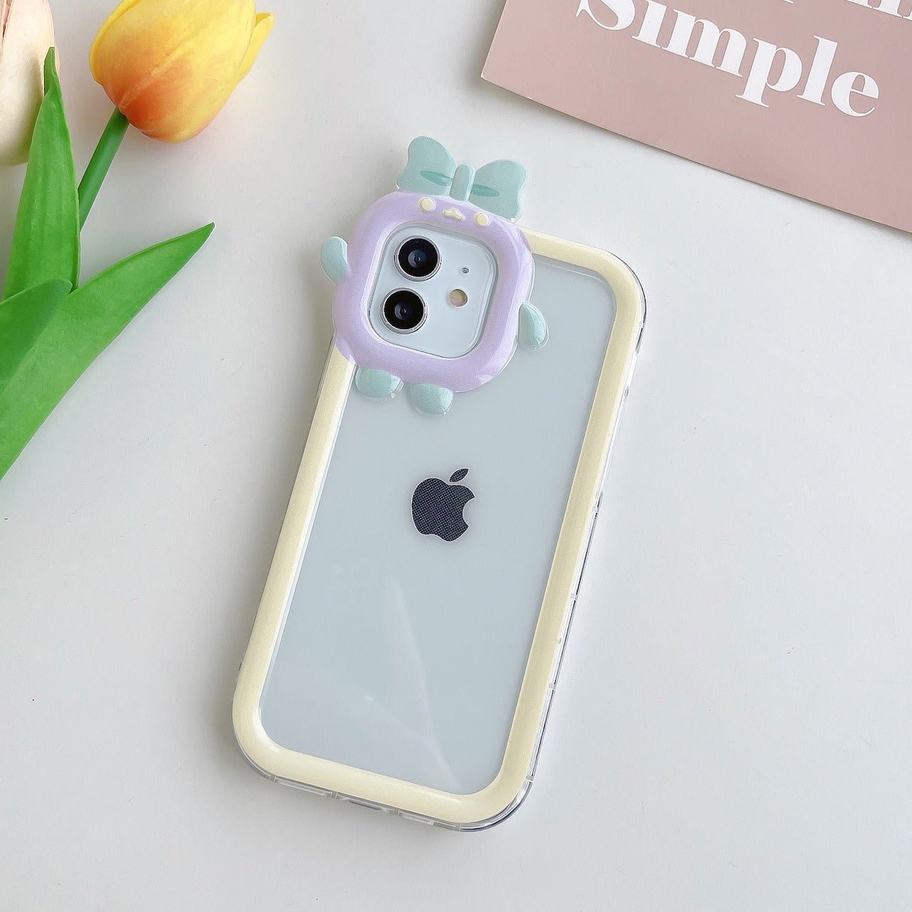 Multi Color Small Monster Lens For Apple iPhone 14maxe Phone Case Angel Eye 12pro Transparent TPU13/XR Soft Cover - Korvel