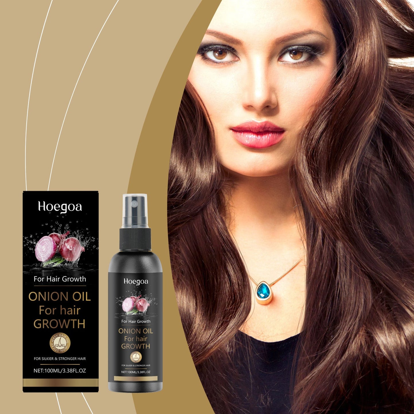 Onion Oil Hair Care Essential Oil Spray Gently Hydrates Hair Follicles Brightening Care Moisturizes And Softens Hair - Korvel
