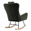 35.5-Inch Soft Teddy Fabric Rocking Chair with Pockets