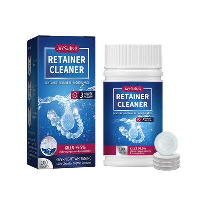 Denture Cleaning Tablet, White Denture Fresh Breath Oral Care Cleaning Tablet - Korvel