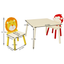 Kids Table and 2 Chairs Set - Wooden Activity Play Set