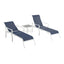 Conjunto de Sillas de Lounge de Exterior de 3 Piezas con Respaldo Ajustable