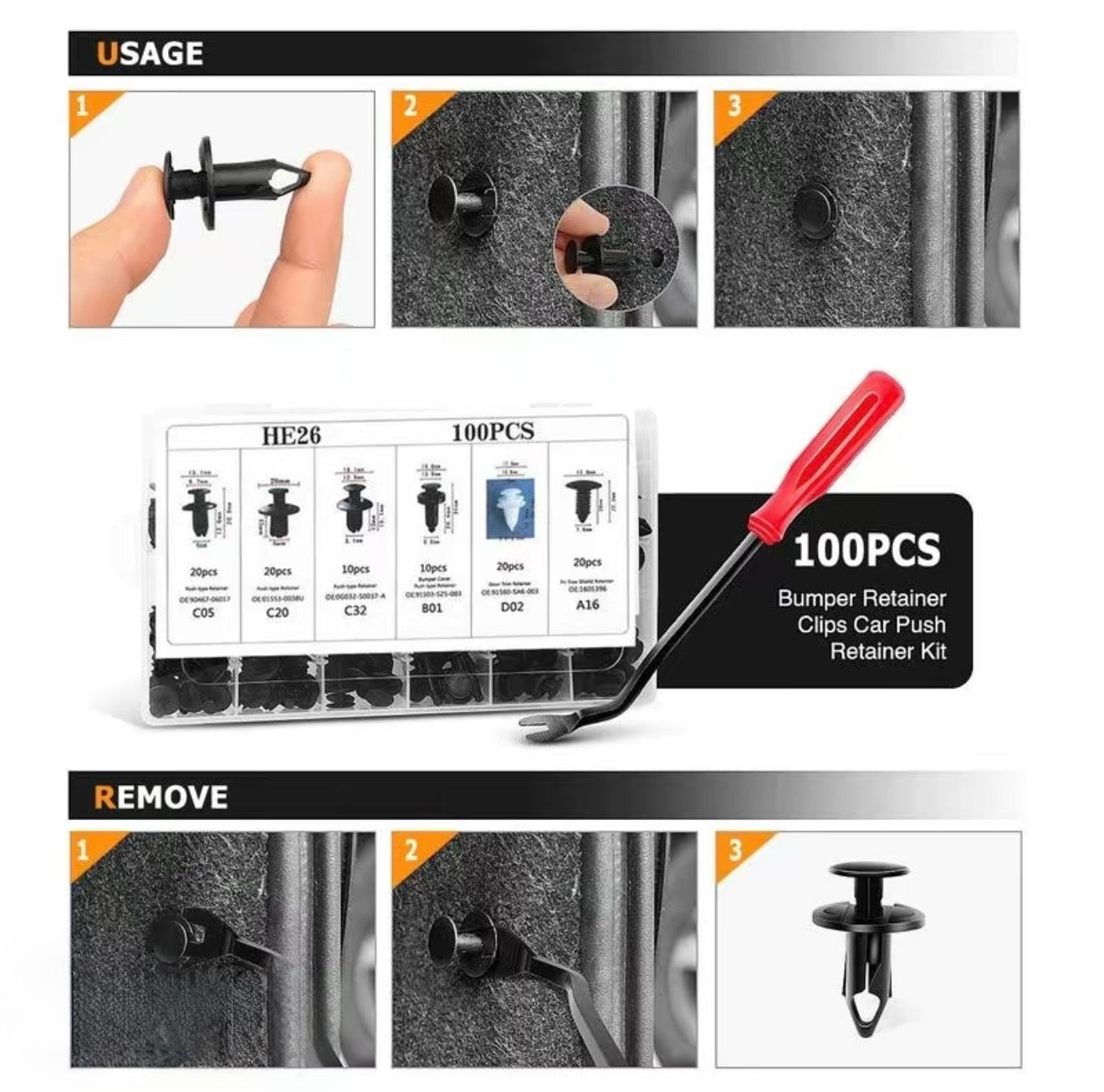 SnapFix Car Clip Kit for Secure Automotive Fastening