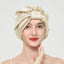 Double layer elastic simulation silk beauty makeup satin knotted hair care home French nightcap - Korvel