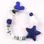 Five pointed star silicone pacifier chain pacifier chain baby products silicone pacifier clip baby teether anti-drop chain anti-drop belt - Korvel