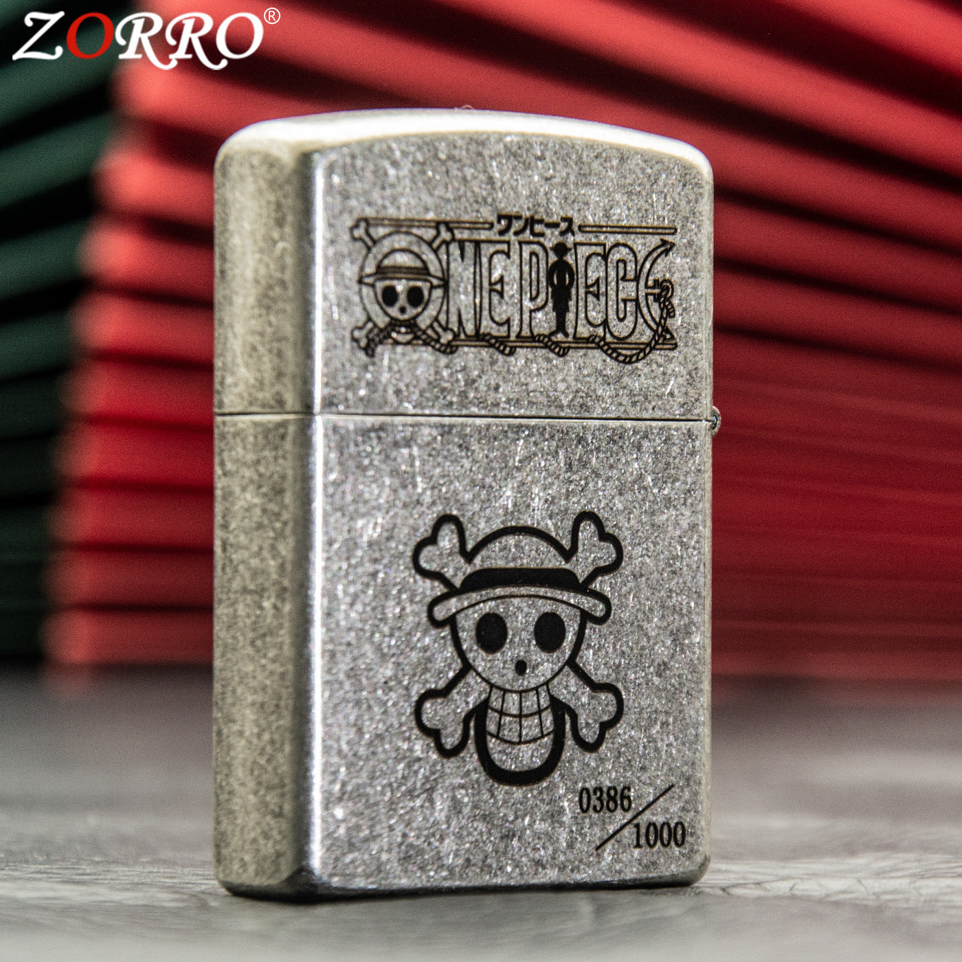 ZORRO Zoro Ancient Silver Pirate King Zoro Kerosene Lighter - Korvel