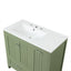 Meuble de salle de bain vert de 36" avec évier et rangement