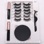 Eight Pairs Of Magnet False Eyelashes With Round Box Mirror Magnetic Iron-Absorbing Stone Eyelashes Magnetic Eyeliner Liquid Eyelashes - Korvel