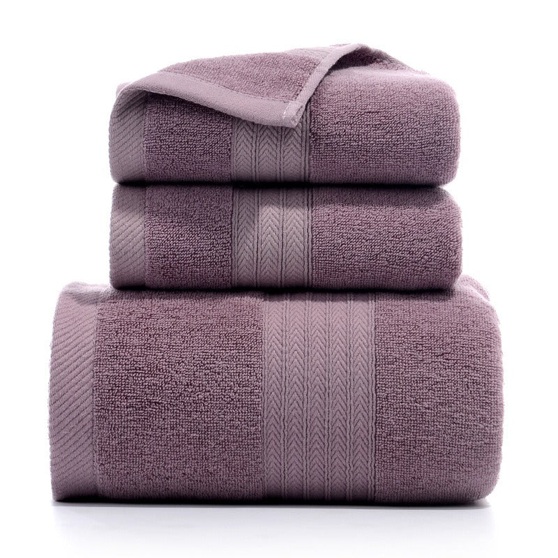 Towel Set Of Pure Cotton Towel Bath Towel Three-Piece Gift Set Xinjiang Cotton - Korvel