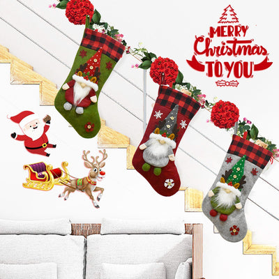 Christmas Decoration Gift Faceless Doll Christmas Socks Pendant Santa Claus Children's Christmas Gift Bag - Korvel