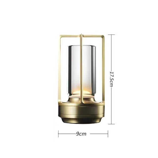 Gold black silver cross shaped desk lamp button touch US charging decorative desk lamp - Korvel