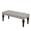 Ottoman Bench 4-thickened Roman Column Feet French Upholstered Bedside Bench For Bedroom Living Room Entryway - Korvel
