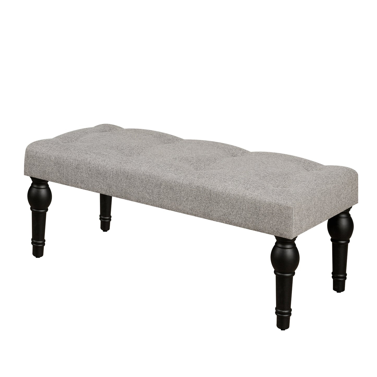 Ottoman Bench 4-thickened Roman Column Feet French Upholstered Bedside Bench For Bedroom Living Room Entryway - Korvel